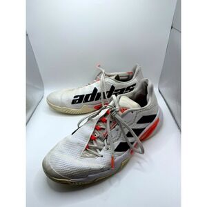 Adidas Barricade Tokyo FZ3935 Mens 10 Sneakers White Solar Red Tennis Shoes